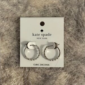 Kate Spade Clear and Silver Earrings